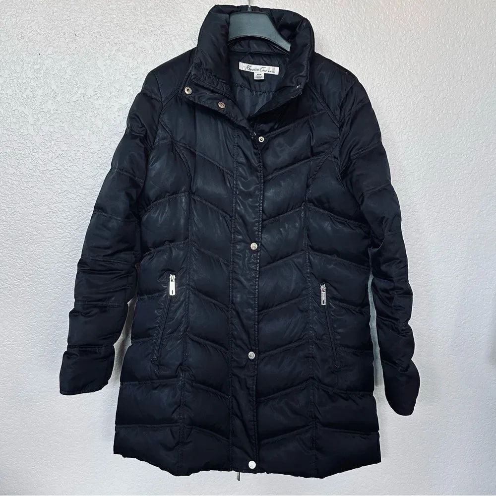 Kenneth Cole Black Puffer Winter Coat Jacket M